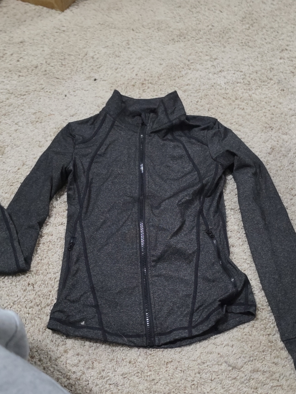 Charcoal Full-Zip Athletic Jacket